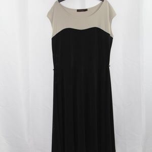 Black and Tan Sleeveless Dress